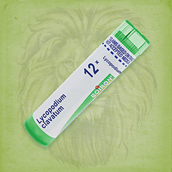 Buy 80 pellets of Lycopodium Clavatum 12x ~ UPC 306960449010 by Boiron from The Homeopathy Lounge at House of Greco