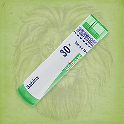 Buy 80 pellets of Sabina 30x ~ UPC 306960646211 by Boiron from The Homeopathy Lounge at House of Greco