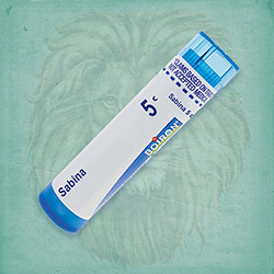 Buy 80 pellets of Sabina 5c ~ UPC 306960646075 by Boiron from The Homeopathy Lounge at House of Greco